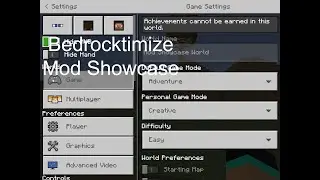 Minecraft: Bedrocktimize Mod Showcase
