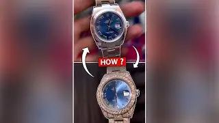 HOW WE ICED OUT THIS DIAMOND ROLEX DATEJUST! #shorts