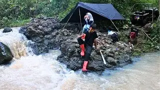 Kami Berhenti Disini Setelah Hujan Lebat !!  Berpetualang Dengan Mini Offroad
