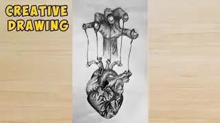Meaningful Drawing | let's draw something creative | creative thinking | pencil sketch | unique idea