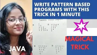 Write Pattern based Program in java with this Trick || Ninja Technique of writing pattern program