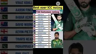 T20 batsman rating || best ever ICC t 20 rating || Babar and Rizwan only 2 Pakistani players