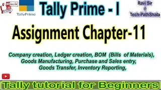 Tally Assignment chapter- 11 (Tally Prime-I)