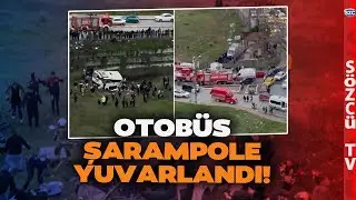 Esenyurt'ta Yürekleri Ağıza Getiren Kaza! Otobüs Şarampole Yuvarlandı! İşte Son Gelişmeler!