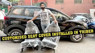 अपनी Triber में seat cover लगा दिए 🔥 | triber modified car | accessories for renault triber