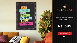 Royaloak Happy Quotation Sparkle Wall Painting |  Wall decor | Home decor,