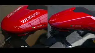 Ducati Monster1200s - 油箱、單座蓋、儀表、大燈 透明犀牛皮(作品展示)