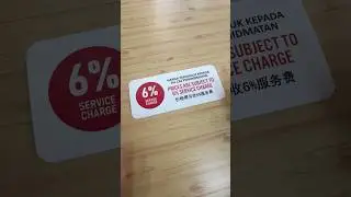 Prices Subject To Service Charge Tax SST Sign Sticker Malaysia Premium Waterproof Sticker