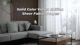 Solid Color Velvet Chiffon Sheer Fabric Drapes | Kgorge Curtains