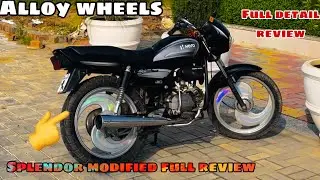 Splendor modifications full cost || Alloy wheels | Silencer 😎| Full accessories | Happy Diwali 🪔 