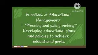 Importance and scope of educational management #iitebed/mednotes 