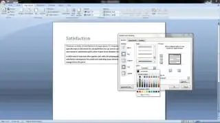 How to set paragraph border and page border in MS word 2007