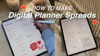 How To Make Digital Planner Spreads On the iPad | +Goodnotes Tips ✍🏻✨