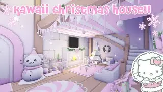 ♡ kawaii christmas pink house speed build!!🎄💗 roblox adopt me ♡