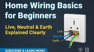 Home Wiring Basics for Beginners | Live, Neutral & Earth Explained Clearly | SmartElectro Academy