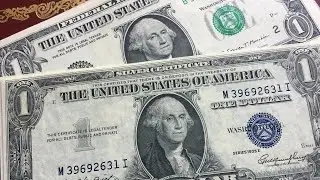 Один доллар $ 1935  «Серебряный сертификат» Синяя печать