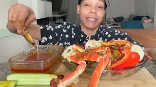 Giant snowcrab & crawfish seafood boil mukbang!