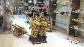 Brass Radha Krishna with Tree - 25.5*12*37 Inch (BS828 D)