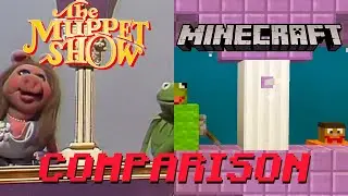 Muppet Show Opening... IN MINECRAFT COMPARISON (Using Only Redstone)