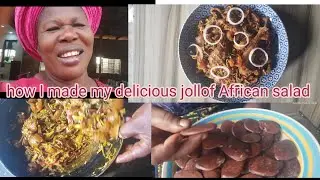 How I made my delicious jollof African salad |simple and tasty recipe 