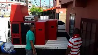 eaw 850 boxes setting up for a wedding by HOT ROD SOUNDS