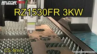 RZ1530FR 3KW RAYCUS LASER SORUCE fiber laser cutter with rotary for pipe cutting