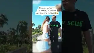 N3on and his GF Chloe Parker got attacked by an iguana on the island 😳😂#n3on #n3onclips #chloeparker