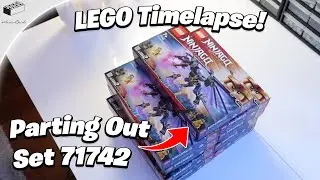 Parting Out Ninjago Overlord Dragon Set 71742 - LEGO Timelapse!