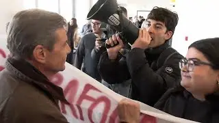 CALENDA contestato alla STATALE di MILANO: 