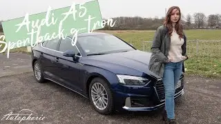 Larissa fährt den Audi A5 Sportback advanced 40 g-tron S tronic (170 PS) [4K] - Autophorie