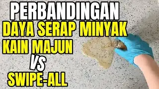 Perbandinga Daya Serap Kain Majun vs Minyak | Kain Lap Industri Pengganti Kain Majun | Swipe-All