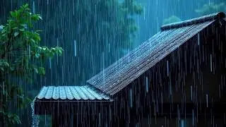 Deep Sleep with Relaxing Rain Sounds on Tin Roof, Thunder & Heavy Rain, NO ADS for Sleeping