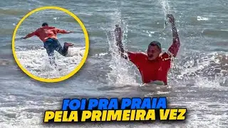 O MUDINHO FOI NA PRAIA PELA PRIMEIRA VEZ 🙌🏼 | MUDINHO PEDREIRO 