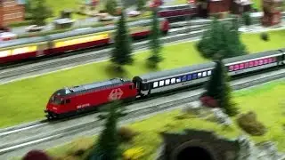 M&auml;rklin RE 460 HAG Roco langer SBB Schnellzug Intercity mit EW4 Hammersound und Horn