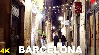 Barcelona Christmas 🎅 Barrio Gotico 🎄 December 2022 Spain 4K
