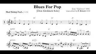 Blues For Pop | Don Grolnick Piano Solo Transcription