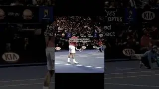 Federer doing the ball boys job for them