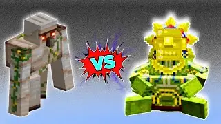 Minecraft Iron Golem Vs Barako Sun Chief Fight | Minecraft All Mobes Fight | Minecraft