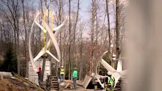 National Jamboree Construction Update | Windmill Raising at the Sustainability Treehouse