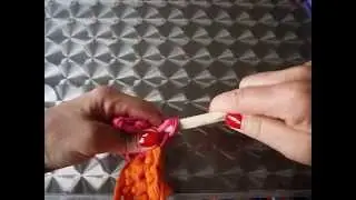 Comment changer de couleur au crochet - droiti&egrave;re / changing colors -  right hander
