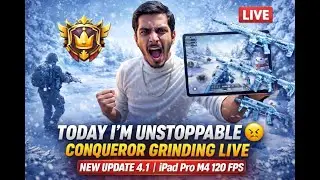 NO MERCY IN CONQUEROR new update 4.1 😈 Winter BGMI Live | iPad Pro M4 120 FPS| RP GIVEAWAY