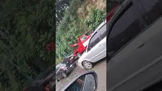 On the way to Guatemala City.. accident causing traffic jam