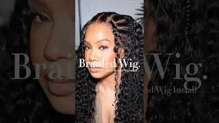 ✨GLUELESS CURLY WIG INSTALL + BRAIDED STYLE #gluelesswig #wigs #curlyhair #braids #wiginstall #wig