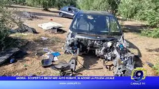 Andria - Scoperti a smontare auto rubate, in azione la Polizia Locale