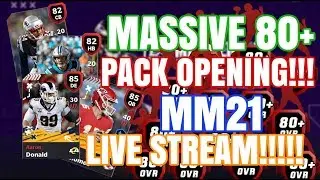 OPENING 5 80+ PACKS, PRO PACKS, ELITE PLAYER SNIPING, AND MORE! Madden Mobile 21 Live Stream