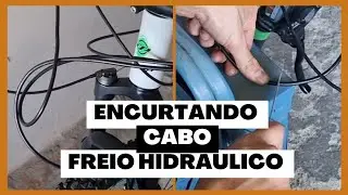 como encurtar cabo do freio hidráulico da bike.