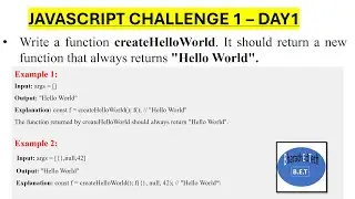 JavaScript Challenge 1 | Leetcode Challenge 1 | Learn Javascript #bharathedutech