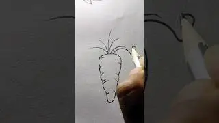 easy carrot 🥕 drawing #art #drawing #shorts