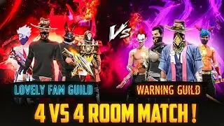 🥵Hardest Guild Fight!🥵/WARNING GUILD🔥 vs LOVELY FAM GUILD 🔥|/FREE FIRE MAX 4vs4 GUILD MATCH IN TAMIL