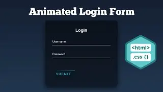 Animated Login Form using HTML & CSS | Animated Login Page